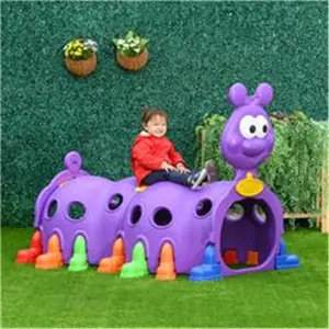 212 Main  Qaba Caterpillar Climbing Tunnel for Kids Climb-N-Crawl Toy Toddler Play Structure, Purple