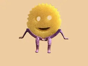 Jointed-Leg Scrub Daddy Holder, Kitchen Drinkware Accessory for Organizing Cleaning Tools