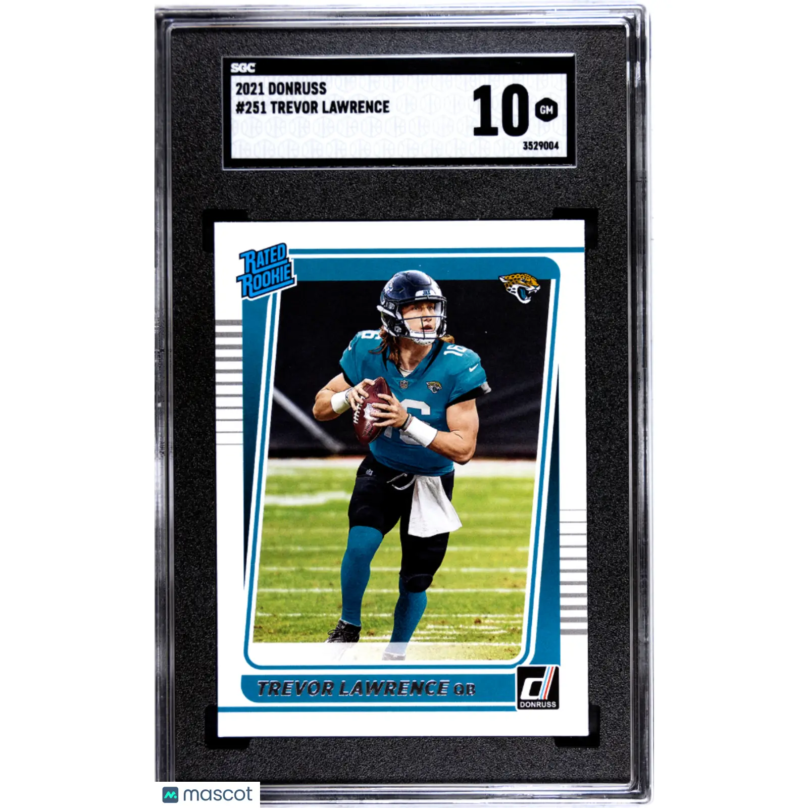 Trevor Lawrence SGC 2021 Donruss #251 Rated Rookie Football 10