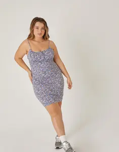 Plus Size Floral Soft Mini Sundress