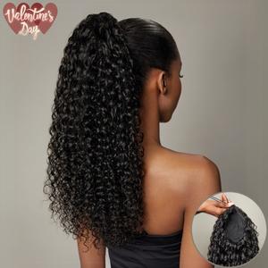 Frodio Ponypop Water Wave Ponytail Hairstyle Full Curly Ponytail 100% Human Hair Extension #summervibes