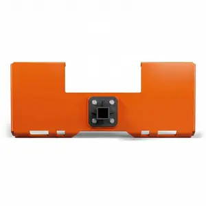 Heavy Duty Skid Steer Attachment Plate – 3/8" (10mm) Thick Grade 50 Steel, Global Quick Attach Adapter for Tractor Loader & Skid Steer, Removable 2" Trailer Hitch Receiver, Orange Powder-Coated Finish