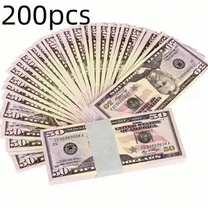 200pcs Realistic $50 Prop Money, Perfect for Movie Shoots, Board Games, Magic Tricks, Party Decorations, Ideal Festival Gifts