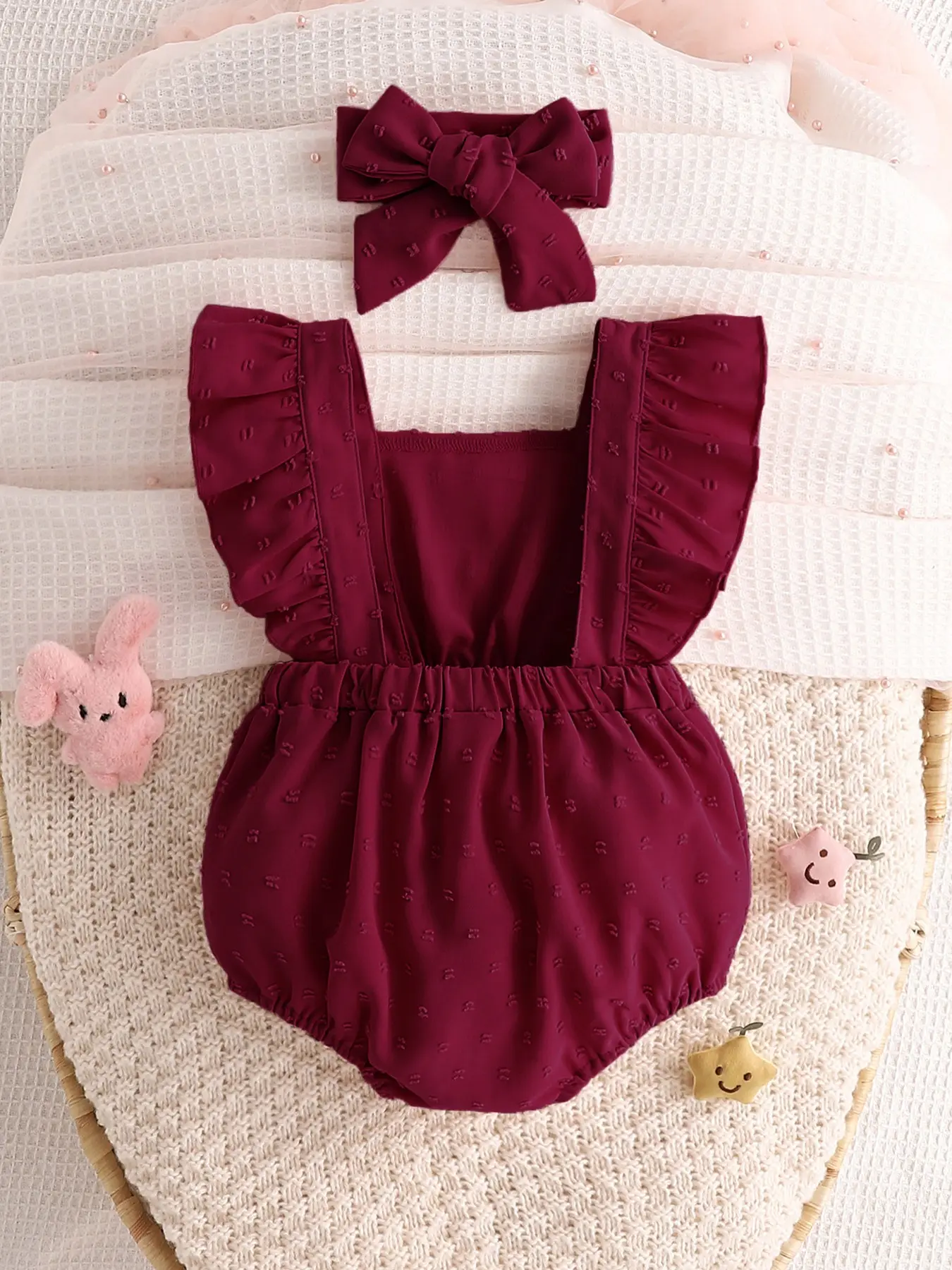 Baby Girl Romper Set with Big Bow Headband, Breathable Newborn Princess  Style, Photography Jumpsuit for First Birthday, Baby Girl Clothes, Outfit -  TikTok Shop