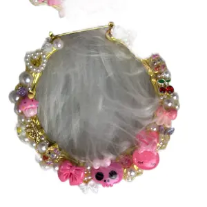 Freestyle JUNK BAMBOO EARRINGS with Soft Bamboo Design, Floral Accents, and Gold Tassels, Ideal for Customization Elegance Feminine