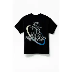 A.R.C. Men's Black System Heavyweight Oversized T-Shirt