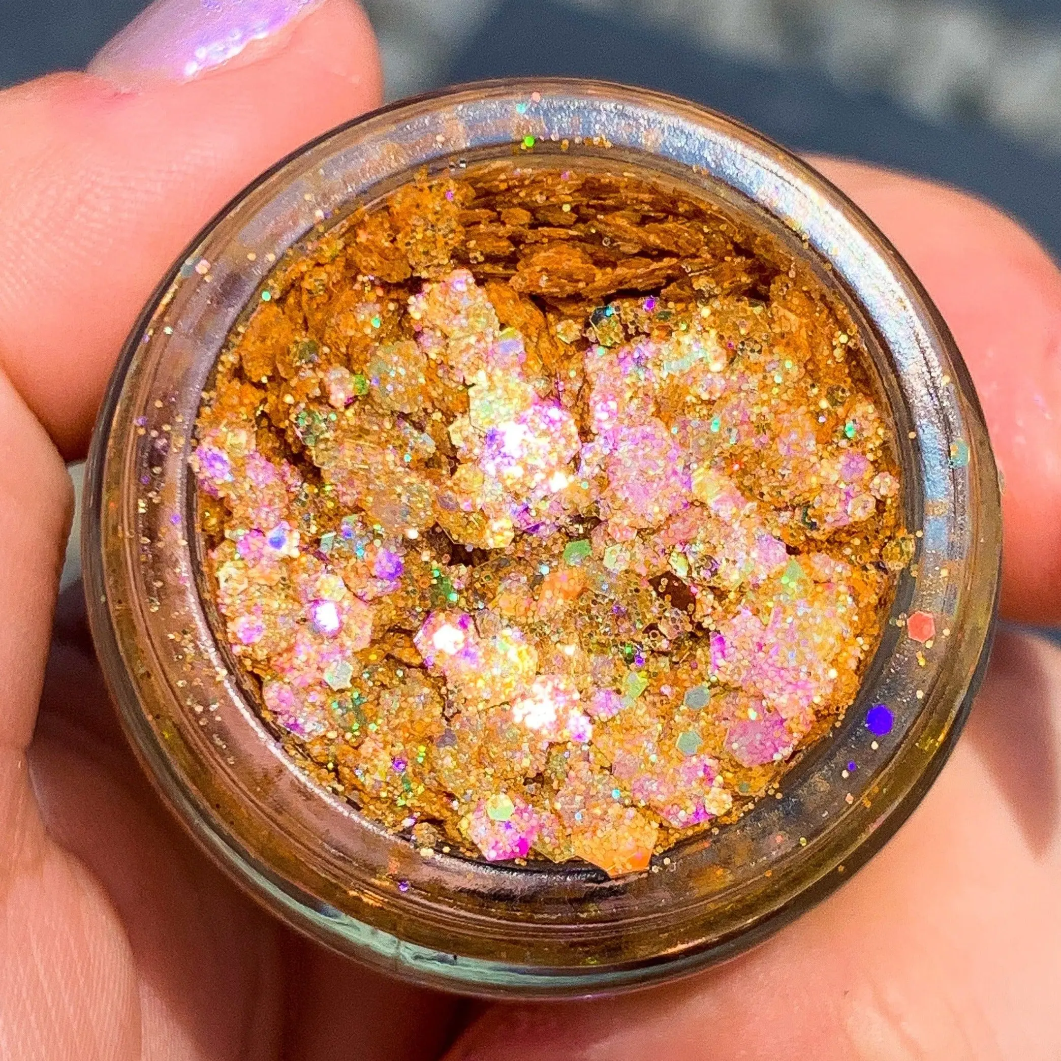 Buried Treasure Glitter Gel - Slayfire Cosmetics Holographic Gold Cosmetic Glitter