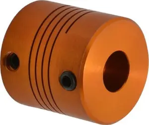 Lovejoy Flexible Screw Hub Coupling - Anodized Aluminum, 3/8" Max Bore, 1" OD, 1" OAL, Part Number 68514456636, Max Bore 3/8"