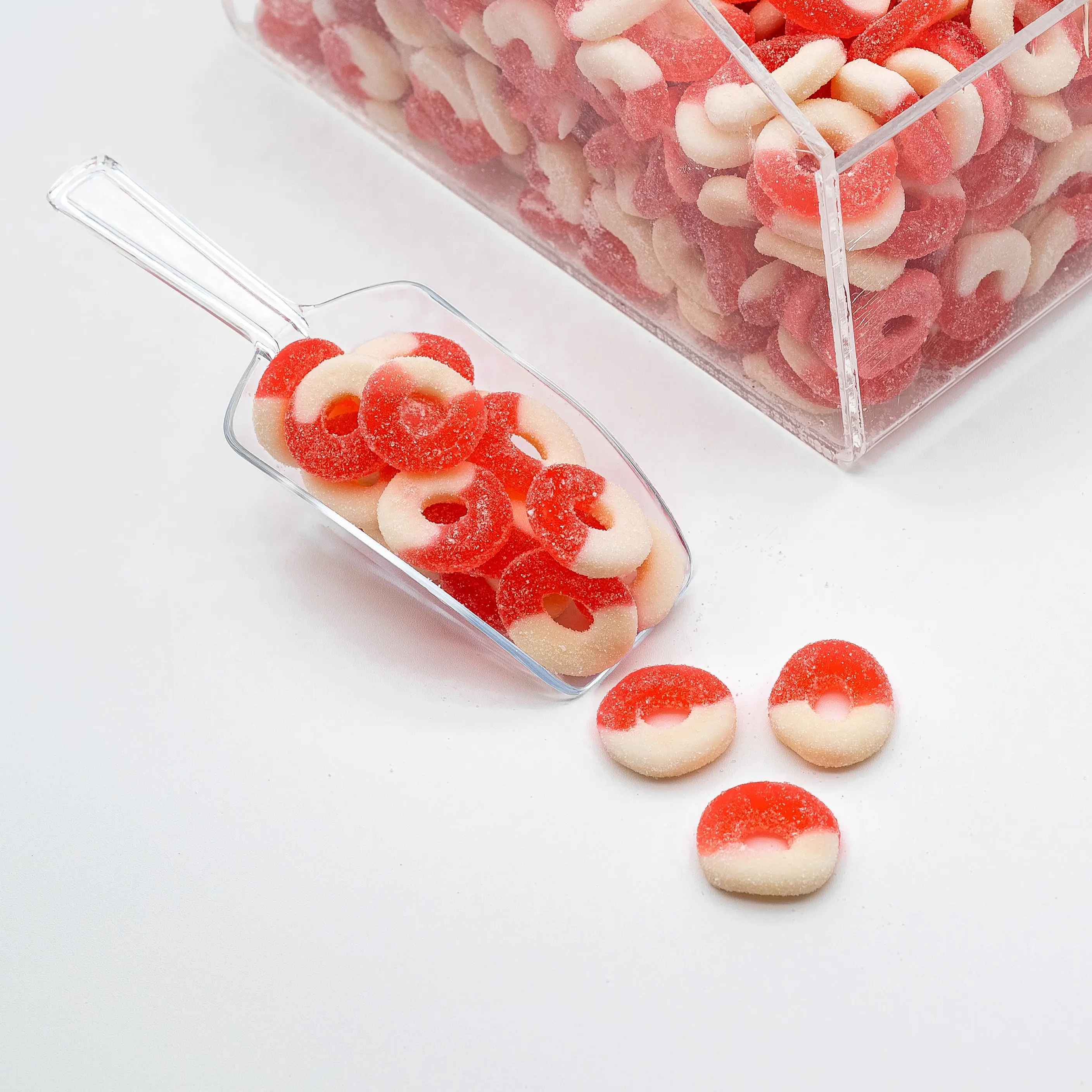 Watermelon Rings -Sweet Soft Chewy Gummy - 4oz 8oz 1 lb Candy Bag