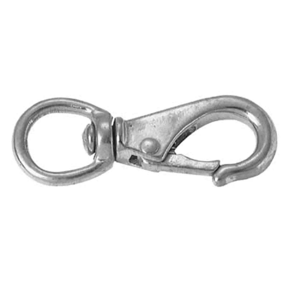 212 MAIN Light Duty Polished Metal .63in Swivel Round Eye Chain Quick Snap Carabiners - Equestrian Supplies, Ancillary Saddlery, Sailing Gear, Key Rings, Flagpoles, Gate Closures, Hanging Tools (Overall Size Included)