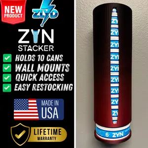 Zynergy Pouch/Snuff Easy access Zyn Crimson Red Stacker! Keep your Zyn organized, Zyn storage, Wall Mount or Countertop Storage