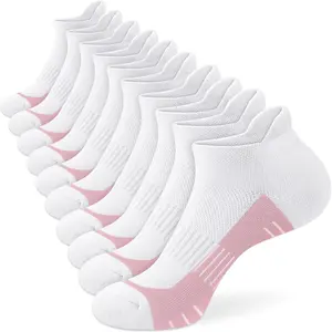 Ankle Socks Women Athletic No Show Socks Running Comfort Cushioned 5-Pairs