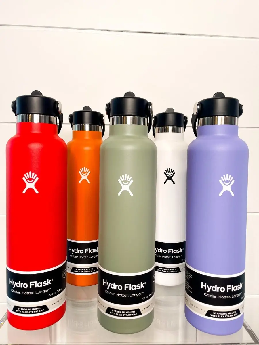 Hydro Flask: 24 oz Standard Mouth w Flex Straw Cap