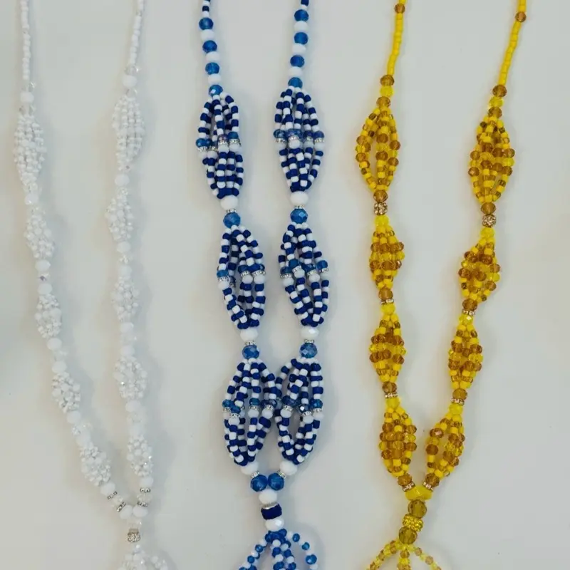 Handmade Yoruba Beaded Necklaces – Yemaya, Oshun & Obatala