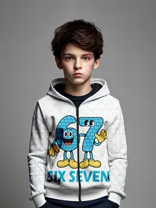 Cartoon Theme Hooded Zipper Sweatshirt, Graphic Print Hoodie, Fun Design & Trendy Art, Long Sleeve Fitted Casual Top, Fall&winter