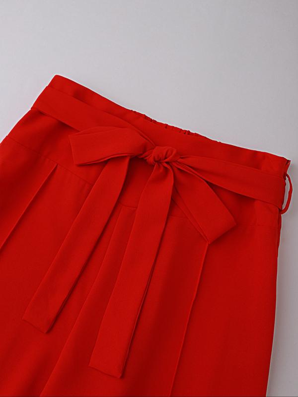 Elegant Jumpsuit + Wide Leg Pants Set, Sexy Vacation, Perfect for Summer, Stylish and Comfortable