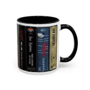 Fighters Albums Cassette Collection Retro Accent Mug
