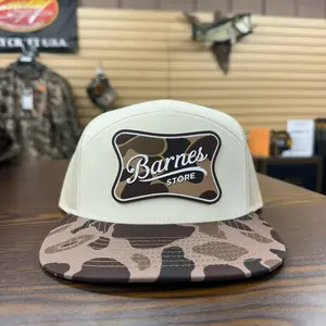 Duck Camo Rubber Patch 7 Panel Hat