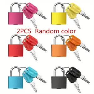 Durable Metal Locks with Keys, Compact Colorful Luggage and Gym Locks, Ideal for School Storage Cabinets, Set of 2
