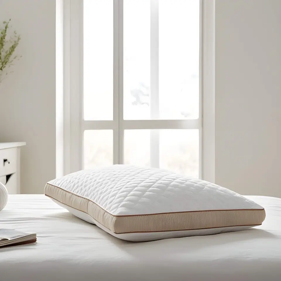 NESTL Talalay Latex Pillow - All-Natural, Back-Friendly, Additive-Free, Cushion-Shaped Standard Pillow for Bedding & Linens Use, Back-Friendly Standard Pillows, Additive-Free Standard Pillows