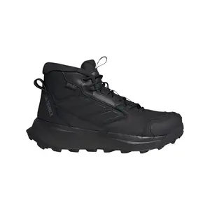 adidas Mens Terrex Winter Leather Round Toe Hiking Hiking Sneakers Shoes - Black