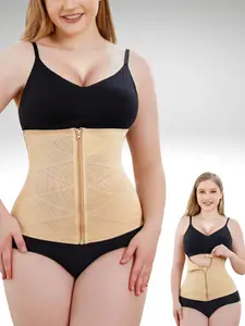 Waist Trainer For Women Tummy Control Shapewear Breathable Cross Mesh Corset Cincher Sport Girdle Body Shaper Comfort Compression