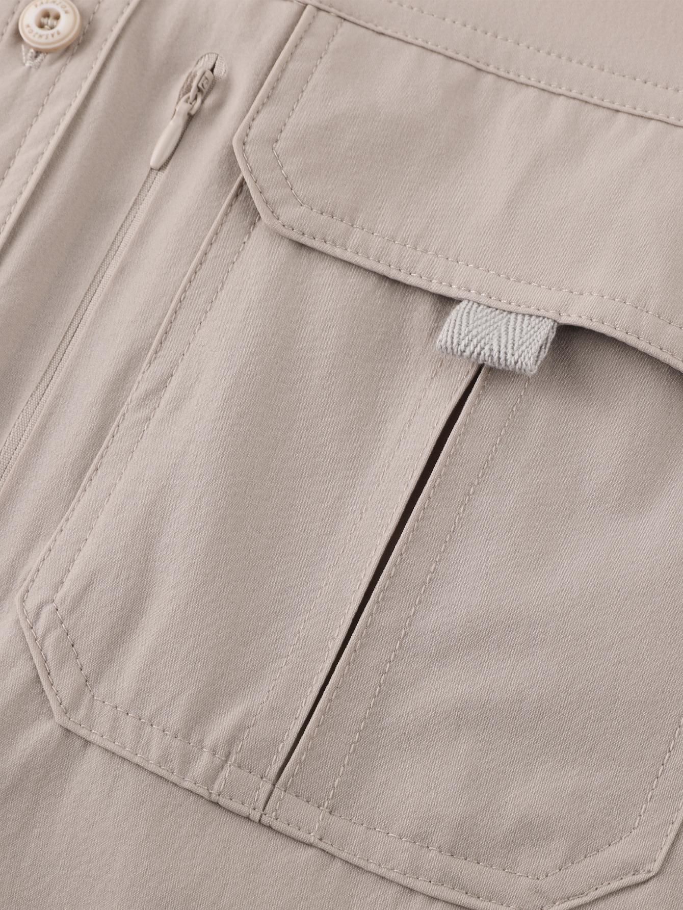 LEDUNTINO Men's American-Style Casual Button-Up Short-Sleeve Loose Nylon Shirt - Plain, Hidden Ventilation Holes, High-Quality Breathable Fabric, Button Collar, Summer Beach Wear, Stylish Male Clothing, Mens Gifts, Father's Day Gifts for Husband, Clothes