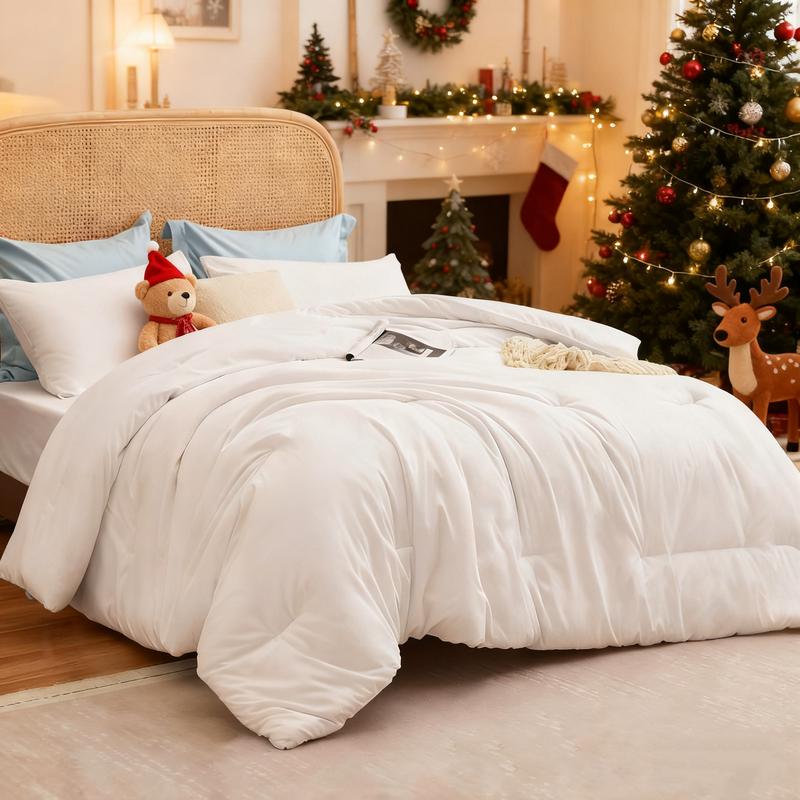 Twin/Full/Queen/King Size Comforter Set - 3 Pieces  Soft Luxury Cationic Dyeing Bedding Comforter For All Season, Breathable Lightweight Fluffy Boho Bed Sets  Guest ,Bedroom Decor, Christmas Gift,Halloween Gift. With 1 Comforter And 2 Pillow Shams