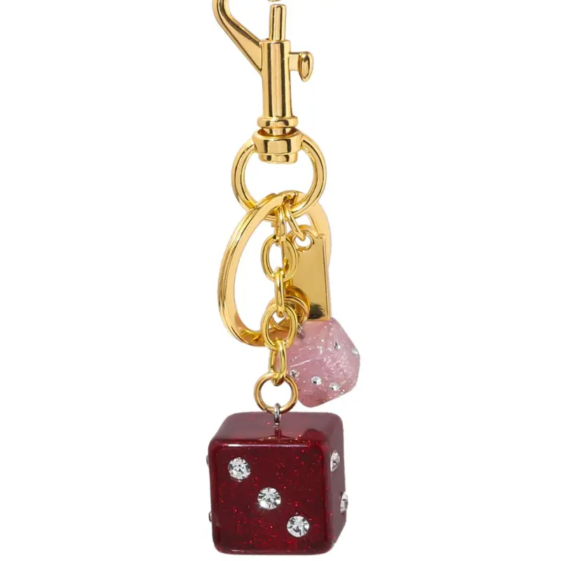 Cute Dice Design Keychain, Fashionable Bag Purse Charm Keychain for Women, Trendy All-match & Exquisite Keychain for Birthday Gift, Keychain for Bags, Fashionable Alloy Keychain, Keychains Cute