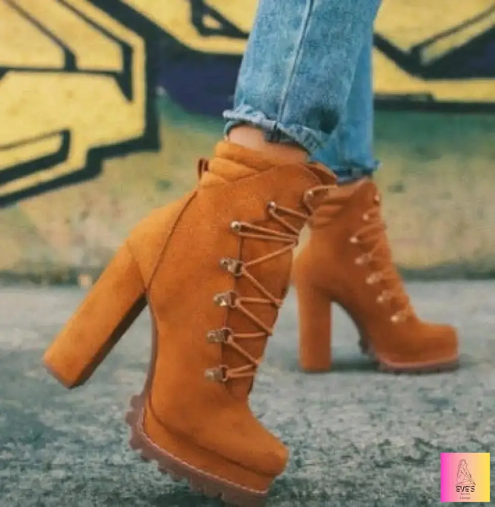 Lustrous Stride Heeled Boots
