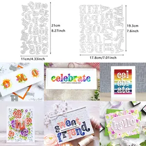 Metal Cutting Dies for Paper Cards, Card Making, DIY Scrapbook Album Craft Supplies, Scrapbooking, Capital & Small Letter Alphabet Metal Molds, Crafting Versatility