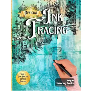 Ink Tracing Coloring Book, Follow the White Lines to Reveal a Unique City. A New Concept for the Reverse Coloring Book: Pen and Ink Art, Fantasy ... Book for All Ages. Architecture Color Book Paperback.