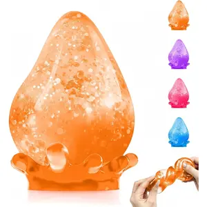 Dream Squishy Drop, Water Drop Fidget Stress Ball, Raindrop Slow Rising Squeeze Toys Stress Ball for Anxiety & Sensory Relief Adults (Orange)