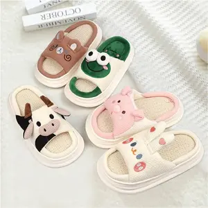 Cute design Cow Slippers Comfort Fuzzy Milky Cow Slides Fuzzy Milky Cow Slide Indoor Cozy Cartoon Animal Slipper House Footwear Shoes for Women Men chanclas  deva  quita Flat Sandal Girl house slippers