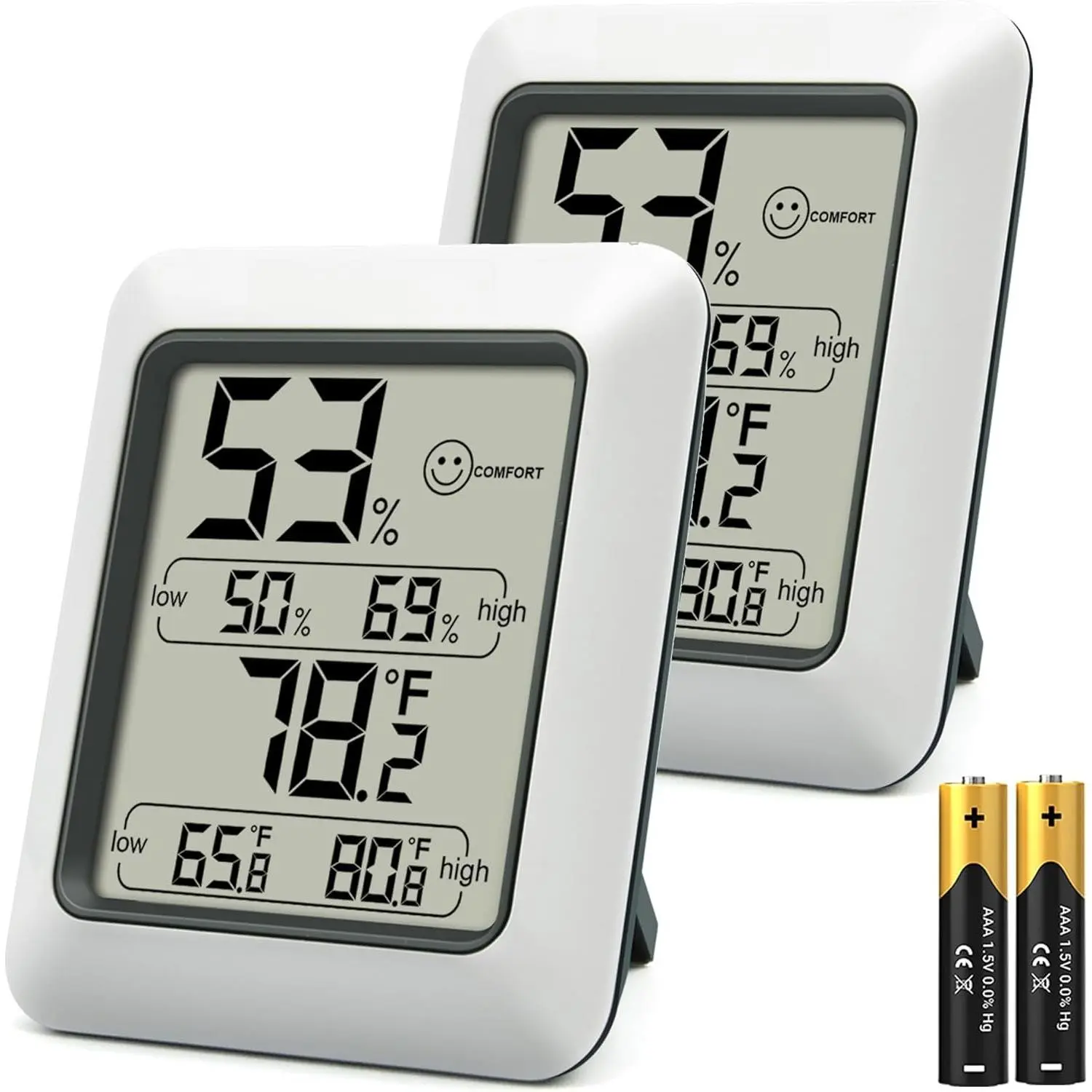 TP50 2 count Digital Hygrometer Indoor Thermometer Room Thermometer and Humidity Gauge with Temperature Humidity (Previously )