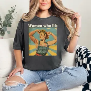 Women who lift, comfort colors, pump cover, muscle mommy shirt, strong as a mother, crossfit gift, lifting shirt, workout clothes, mama era Womenswear Oversized