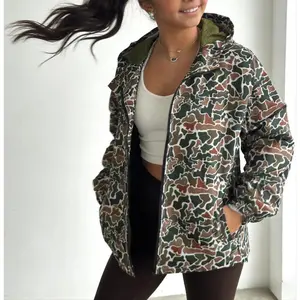 Women's Camouflage Hoodie Jacket - Full-Zip Hooded Pullover with Collar, Casual Camo Zipper Jacket for Daily Wear & Outdoor, Women's Clothing