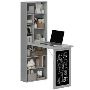 Fold-out Convertible Office Desk, Wall Mount Computer Desk