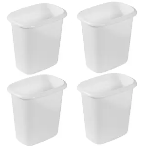 Rubbermaid 6 Quart Bedroom, Bathroom, and Office Wastebasket Trash Can (4 Pack)