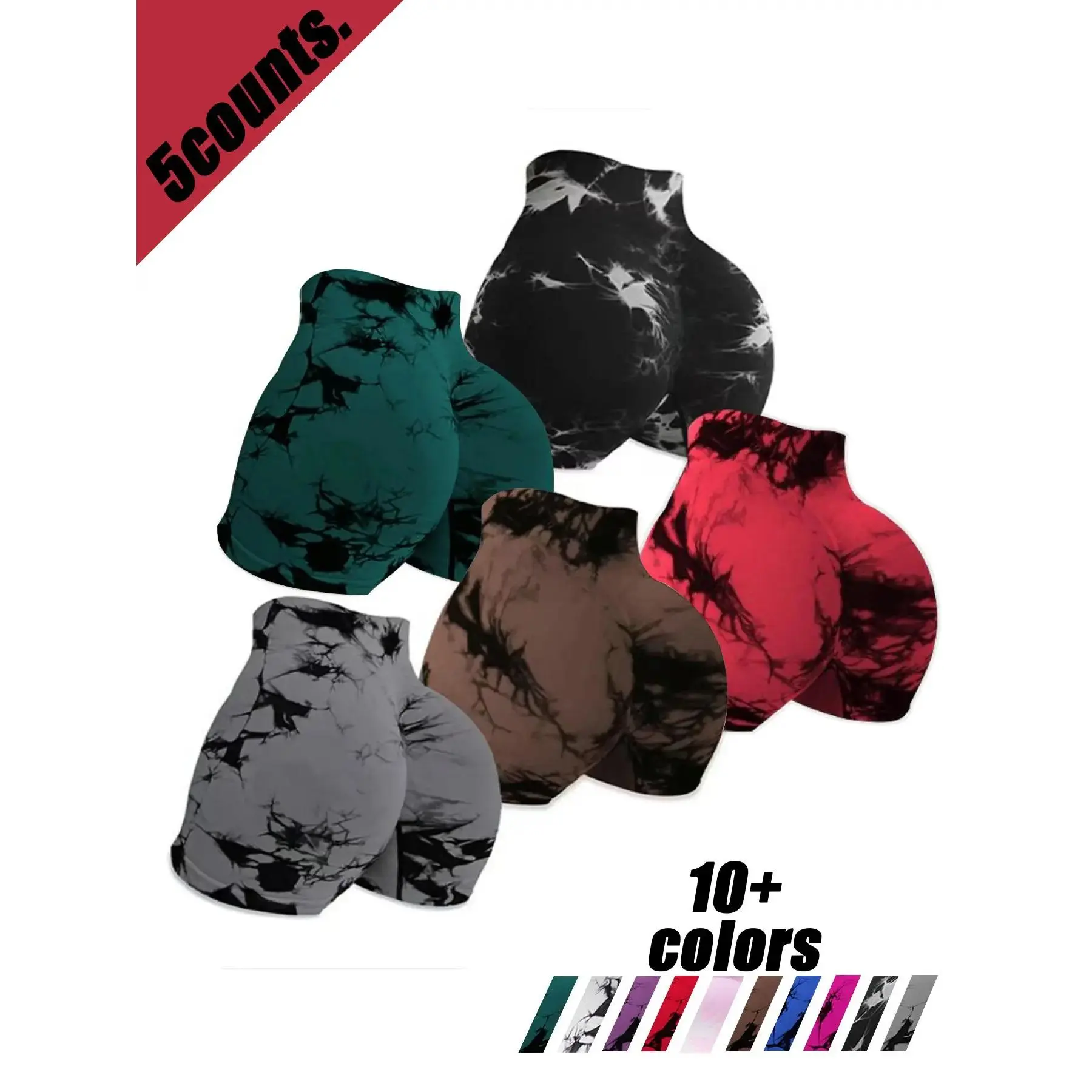 Black + Brown + Gray + Olive Green + Red