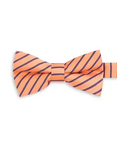 Sunset Orange Purple Stripe Pre-tied Child Machine Washable Bowtie
