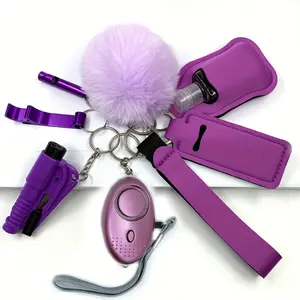 9pcs Safety Full Set, Self Security Set With Personal Alarm, Protective Accessories Gift For Women daily use