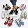 Women's Comfort Outdoor Sneakers Fashion Daily Walking Shoes Lace-Up Round-Toe Flat Shoes,back to school,back to school haul