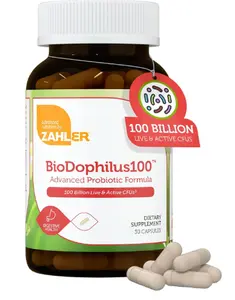 Zahler BioDophilus100-100 Billion Probiotic - 100 Billion CFU Probiotic for Digestive Health, Prebiotics & Probiotics for Women & Men - Healthcare