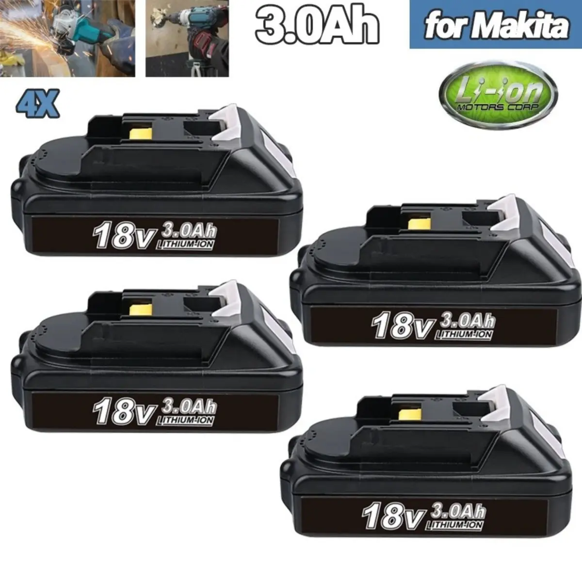 3.0Ah BL1815 Battery Replacement for Makita 18V Lithium ion Battery Compatible with BL1815 BL1820 BL1830 BL1840 BL1850 Battery for 18V Cordless Power Tools