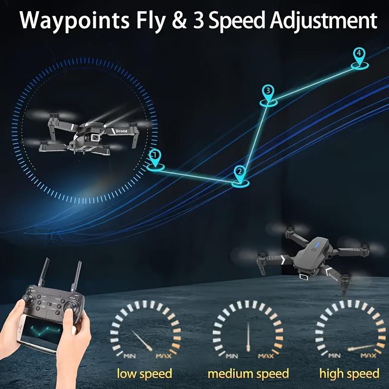 Drone with Camera, Foldable Remote Control Aircraft, Supports APP Control, Instant Video Remote Control, Birthday Gift for Indoor and Outdoor Use, Wireless Camera for Photography, Portable and Lightweight, High-Quality Materials for Precise Control, Suita