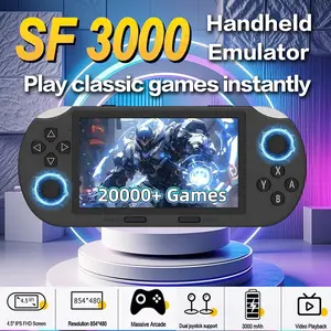 SF3000 Retro Game Console 64GB, Portable Handheld Video Gaming Machine with 20000+ Classic Games, 4.5 Inch HD Screen, Perfect Gift Idea