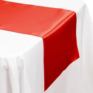 6 Pack- 14″ x 108″ Satin Table Runner Modern Decoration Tablecloths