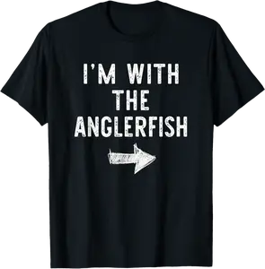 I'm With The Anglerfish Costume Halloween Matching Couple T-Shirt - Alaishasmith Shop 58B0DJTTM87J