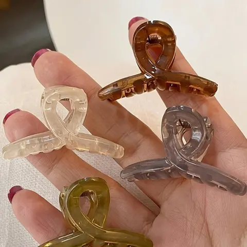 Vintage Colorful Hair Claws, Casual and Versatile Hair Accessories for Women, Minimalist Headwear Suitable for Thick Hair, Hair Clips, Hair Clip Set, Hairclips